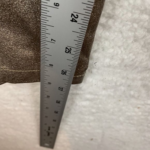 Oober Swank Leggings Women's Size 5 Metallic Gold Pull On Mid Rise Stretch 6437 - Picture 5 of 8